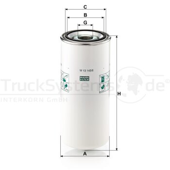 MANN-FILTER Ölfilter W 13 145/6 - W13145/6 für...