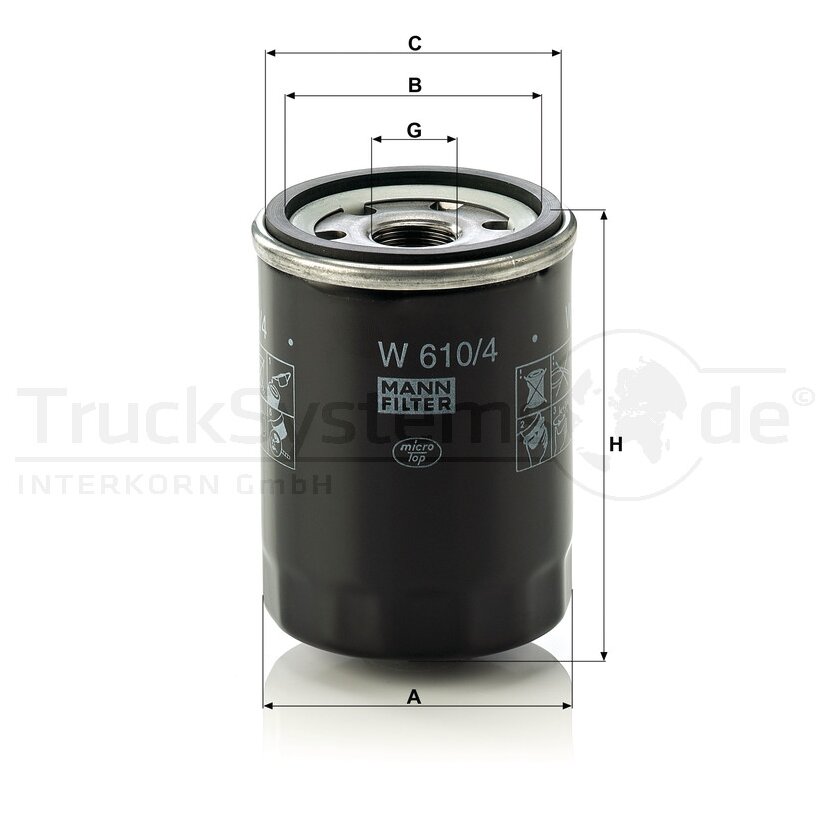 MANN-FILTER Ölfilter W 610/4 - W610/4 für 15208-53J00
