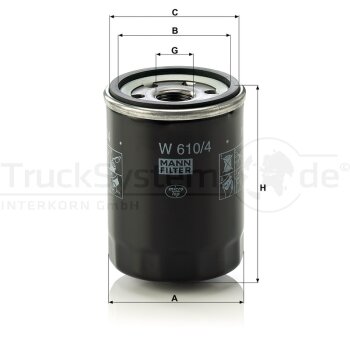 MANN-FILTER Ölfilter W 610/4 - W610/4 für...