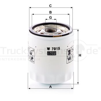 MANN-FILTER Schmierölwechselfilter - W7015