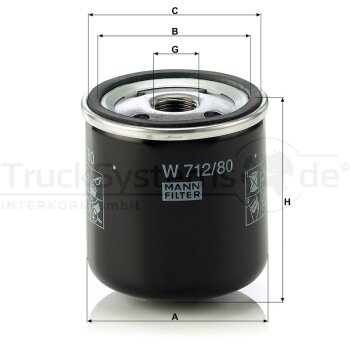 MANN-FILTER Ölfilter W 712/80 - W712/80 für...