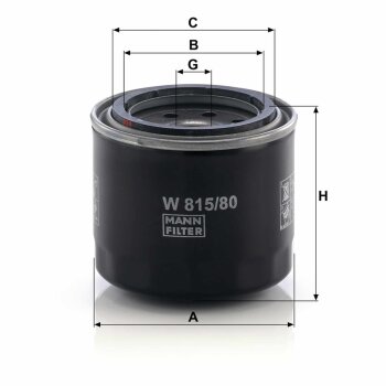 MANN-FILTER Ölfilter MANN Durchmesser82mm H: 74mm -...