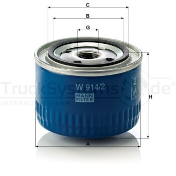 MANN-FILTER Ölfilter MANN W 914/2 (10)...