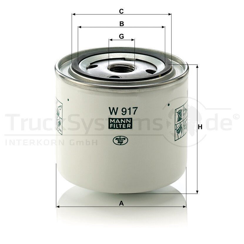 MANN-FILTER Ölfilter W 917 - W917 für 1498 024