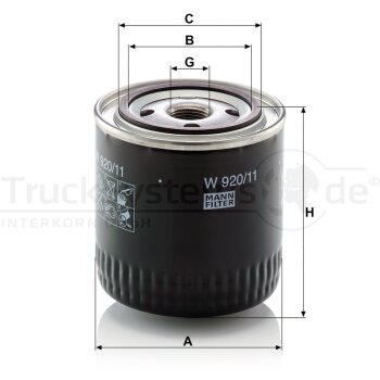 MANN-FILTER Ölfilter W 920/11 - W920/11 für...