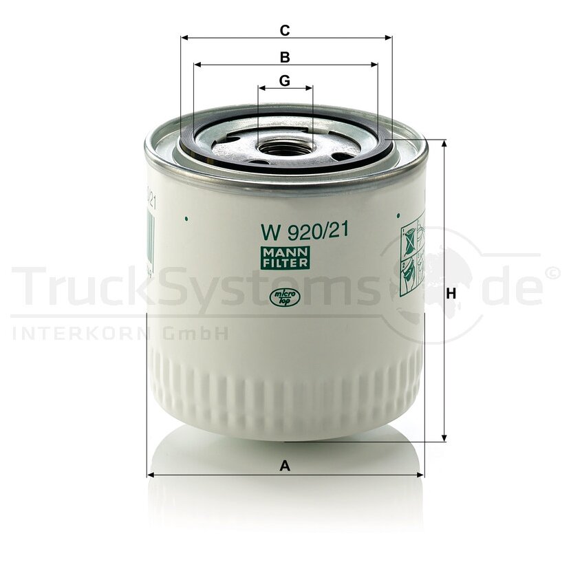 MANN-FILTER Ölfilter W 920/21 - W920/21 für 2650396