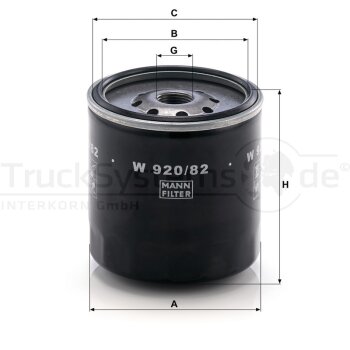 MANN-FILTER Ölfilter W 920/82 - W920/82 für...