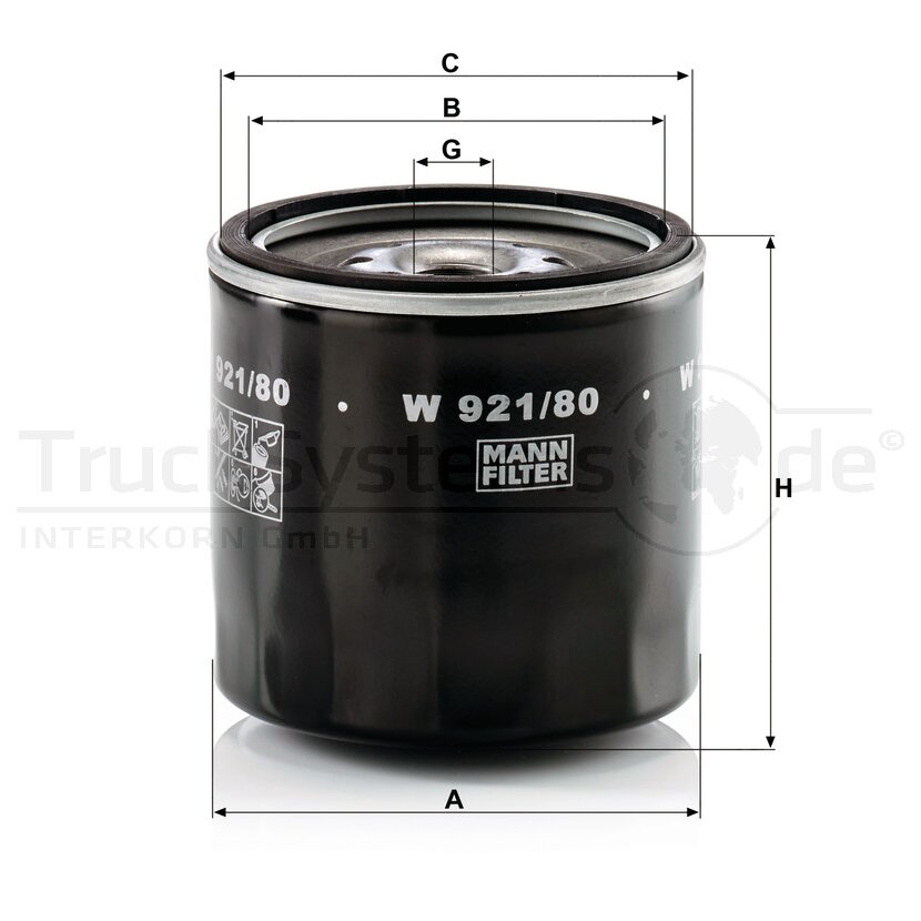 MANN-FILTER Ölfilter W 921/80 - W921/80 für 4303 362
