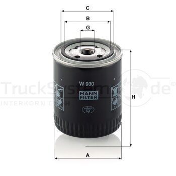 MANN-FILTER Ölfilter W 930 - W930 für 82407227
