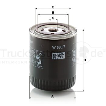 MANN-FILTER Ölfilter W 930/7 - W930/7 für 2720...
