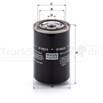 MANN-FILTER Ölfilter W 940/4 - W940/4 für...
