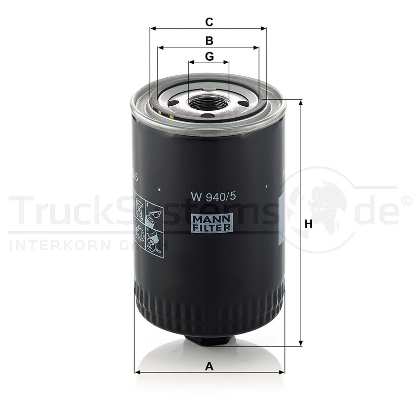 MANN-FILTER Ölfilter W 940/5 - W940/5 für 0690260