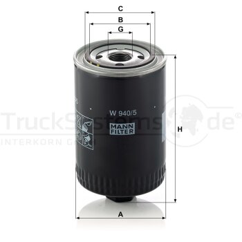 MANN-FILTER Ölfilter W 940/5 - W940/5 für 0690260