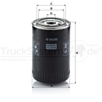 MANN-FILTER Ölfilter W 940/69 - W940/69 für 299...