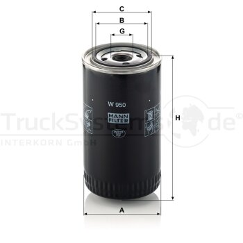 MANN-FILTER Ölfilter W 950 - W950 für 061 1049