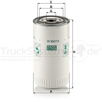 MANN-FILTER Ölfilter W 950/13 - W950/13 für 423135