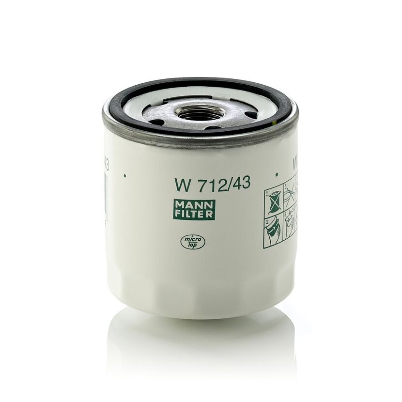 MANN-FILTER Ölfilter W 712/43 - W712/43 für 00K04781452BF
