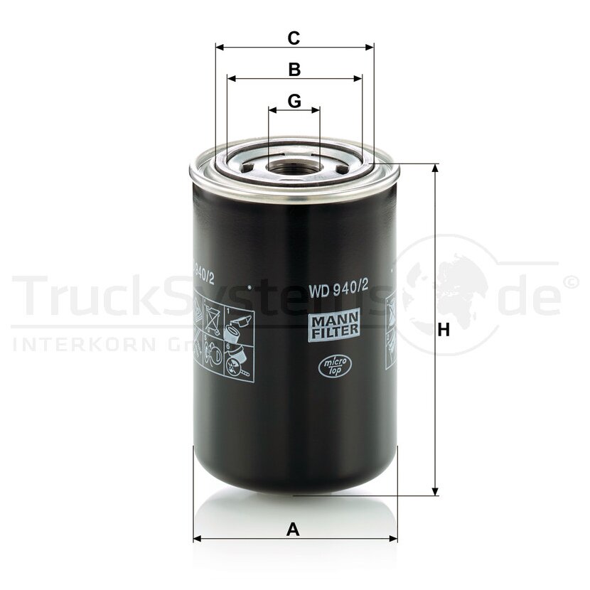 MANN-FILTER Ölfilter WD 940/2 - WD940/2 für 82430832
