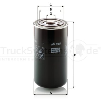 MANN-FILTER Hydraulikfilter, Automatikgetriebe WD 950/4 -...
