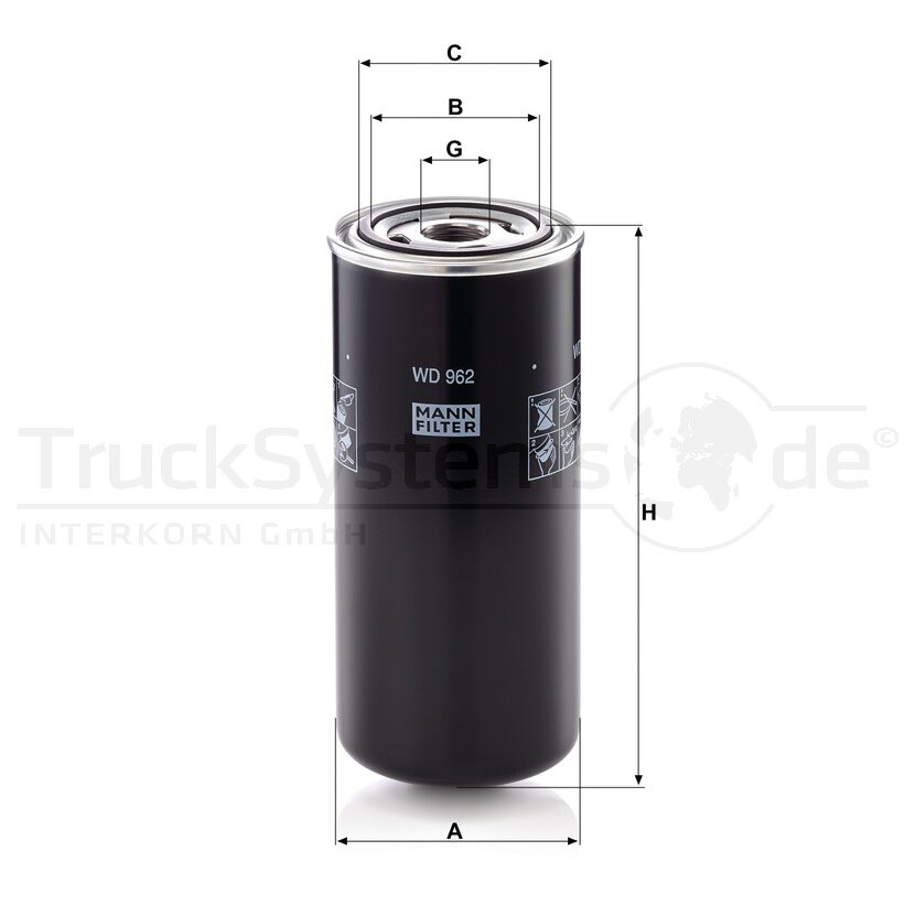 MANN-FILTER Ölfilter WD 962 - WD962 für 2979 653 M 1