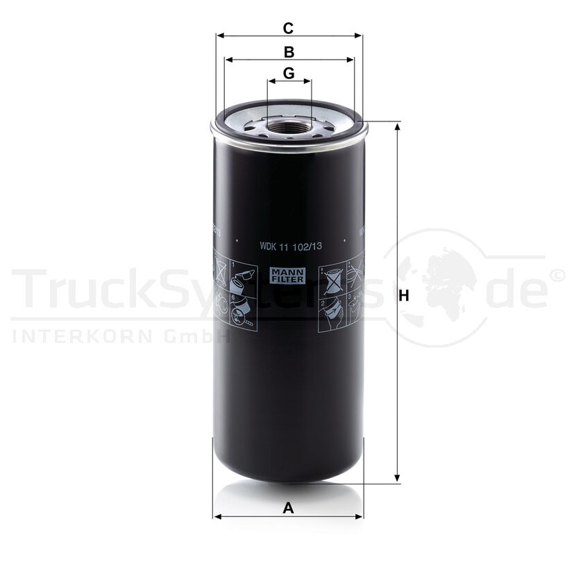 MANN-FILTER Kraftstofffilter WDK 11 102/13 - WDK11102/13 für 21763342