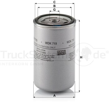 MANN-FILTER Kraftstofffilter WDK 719 - WDK719 für...