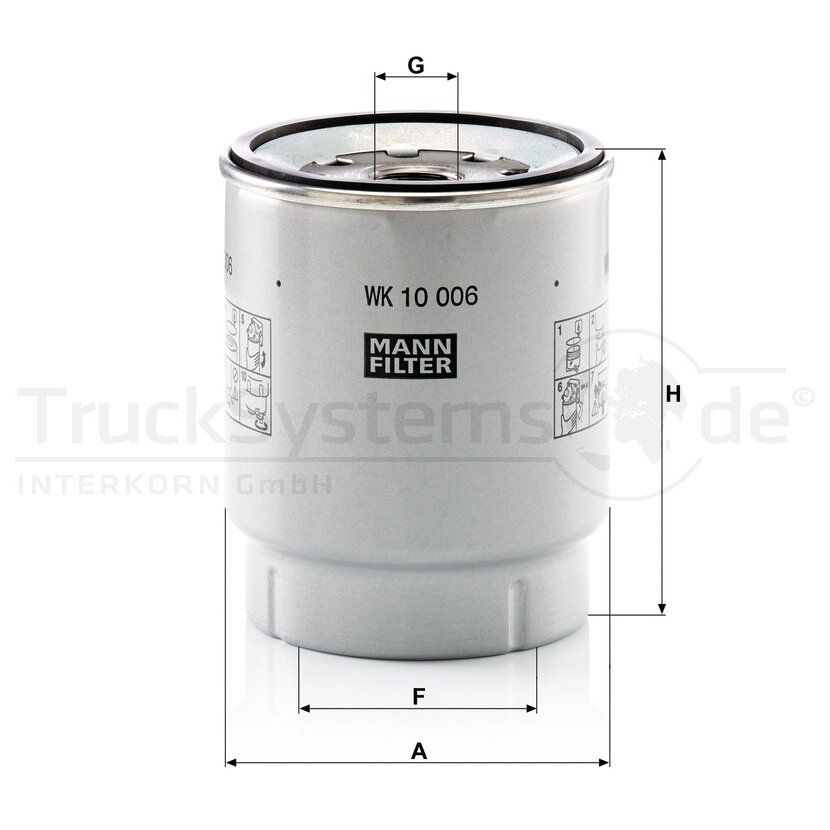 MANN-FILTER Kraftstofffilter WK 10 006 z - WK10006z für 21017305