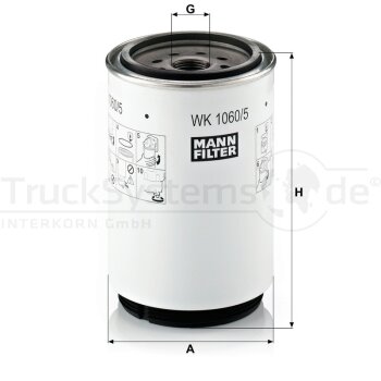 MANN-FILTER Kraftstofffilter WK 1060/5 x - WK1060/5x...