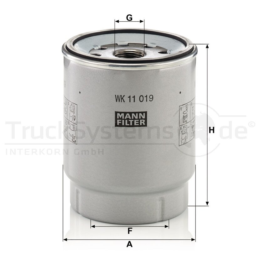 MANN-FILTER Kraftstofffilter WK 11 019 z - WK11019z für 21764966