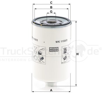 MANN-FILTER Kraftstofffilter WK 1150/2 - WK1150/2...