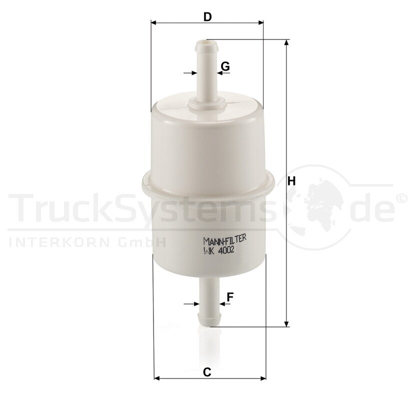 MANN-FILTER Kraftstofffilter WK 4002 - WK4002 für 5003 18246