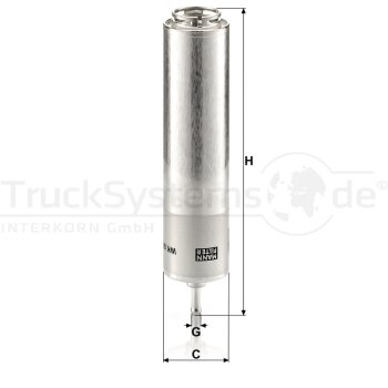 MANN-FILTER Kraftstofffilter WK 5001 - WK5001 für 13...