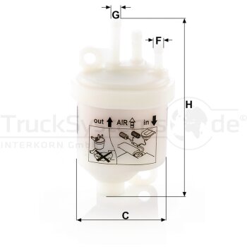 MANN-FILTER Kraftstofffilter WK 53 - WK53 für 05720387