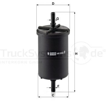MANN-FILTER Kraftstofffilter WK 6002 - WK6002 für...