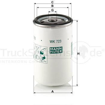 MANN-FILTER Kraftstofffilter MANN WK 723 (10) - WK723