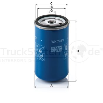 MANN-FILTER Kraftstofffilter WK 723/1 - WK723/1 für...