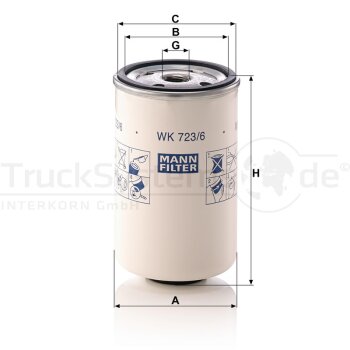 MANN-FILTER Kraftstofffilter WK 723/6 - WK723/6 für...