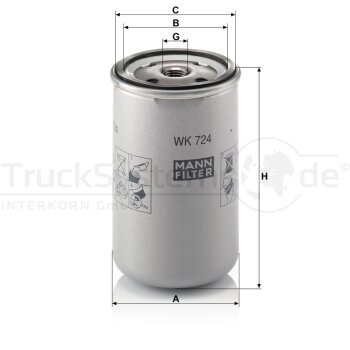 MANN-FILTER Kraftstofffilter WK 724 - WK724 für 190...