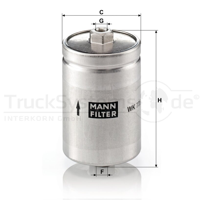 MANN-FILTER Kraftstofffilter WK 725 - WK725 für 441 201 511 B