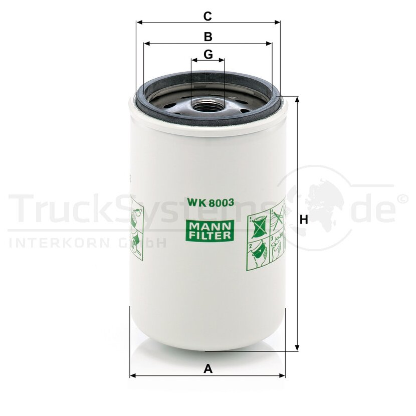 MANN-FILTER Kraftstofffilter WK 8003 x - WK8003x für 36845