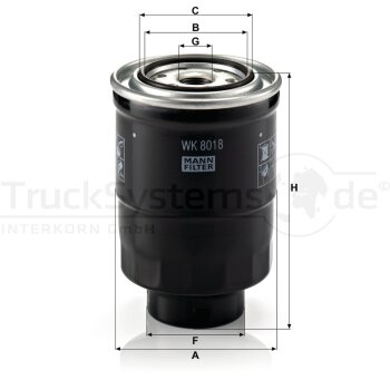 MANN-FILTER Kraftstofffilter WK 8018 x - WK8018x für...