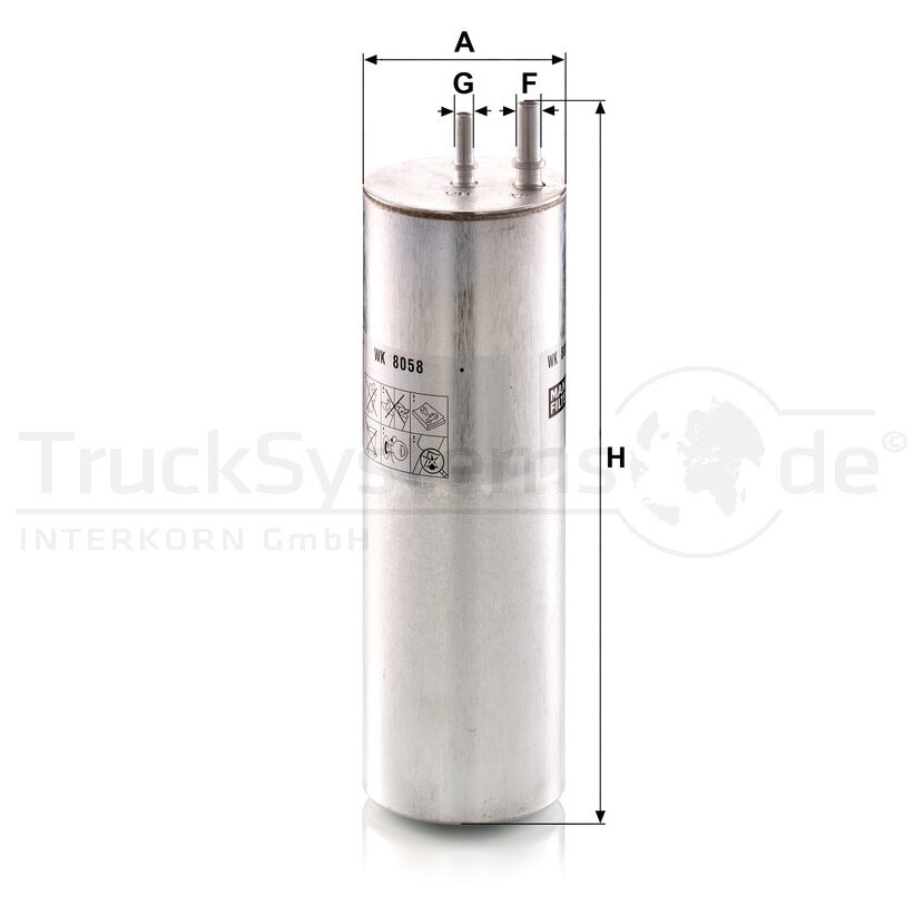 MANN-FILTER Kraftstofffilter WK 8058 - WK8058 für 7E0 127 401 A