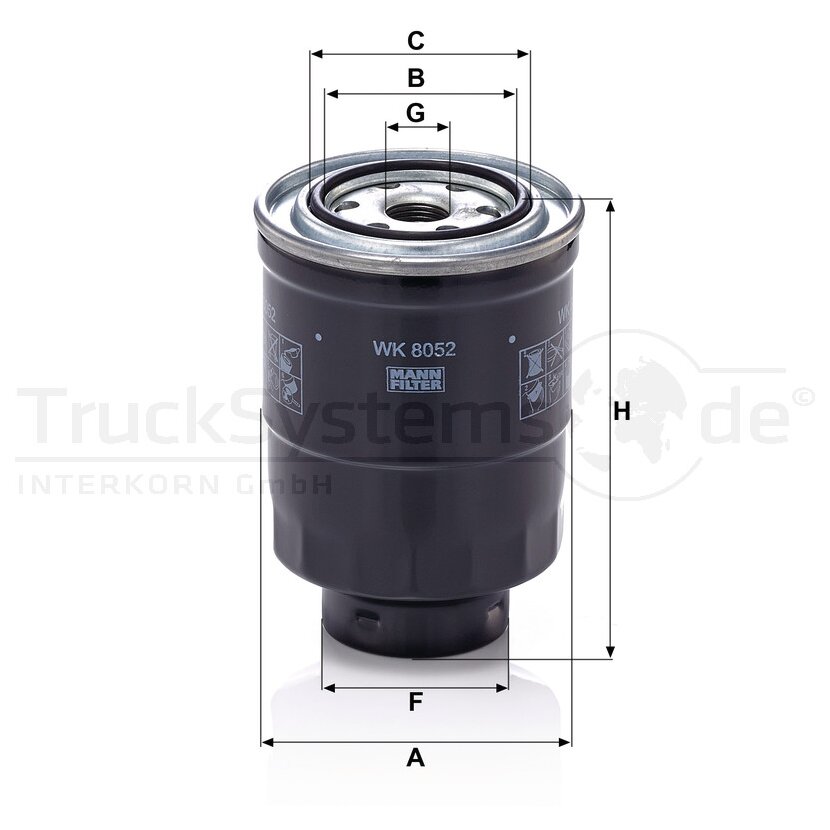 MANN-FILTER Kraftstofffilter WK 8052 z - WK8052z für R2N-13ZA5