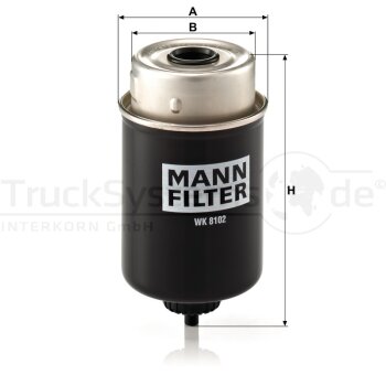 MANN-FILTER Kraftstofffilter WK 8102 - WK8102 für 60...