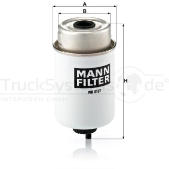 MANN-FILTER Kraftstofffilter WK 8107 - WK8107 für...
