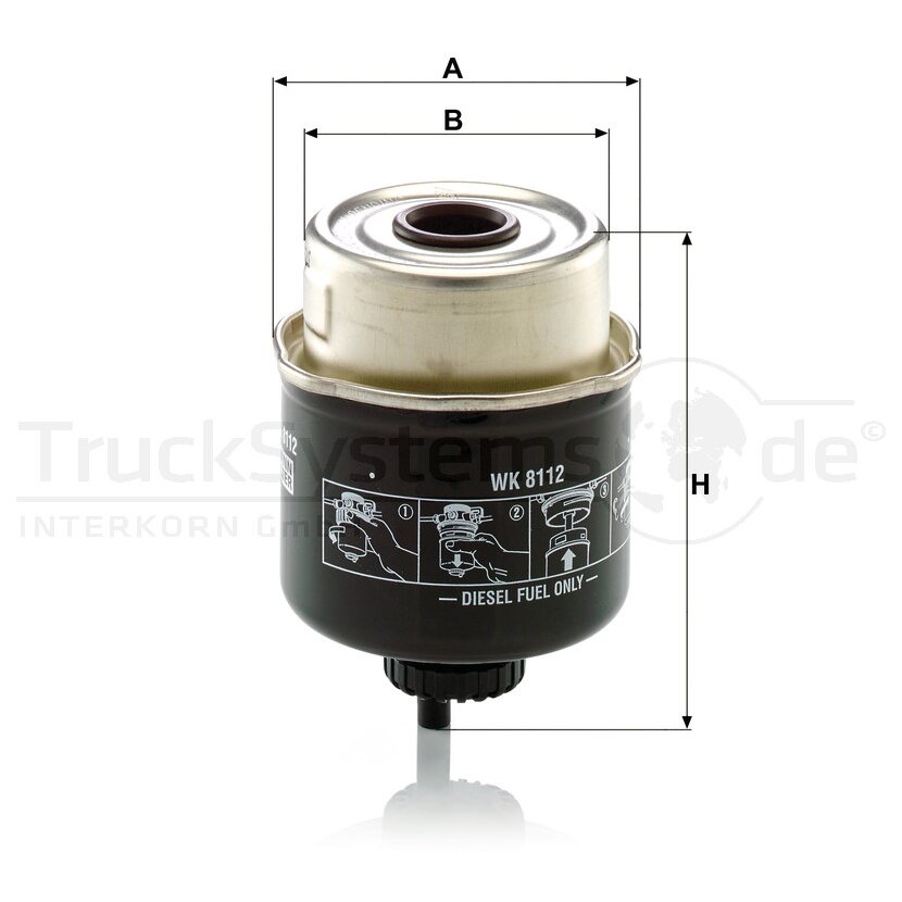 MANN-FILTER Kraftstofffilter WK 8112 - WK8112 für 32/925666