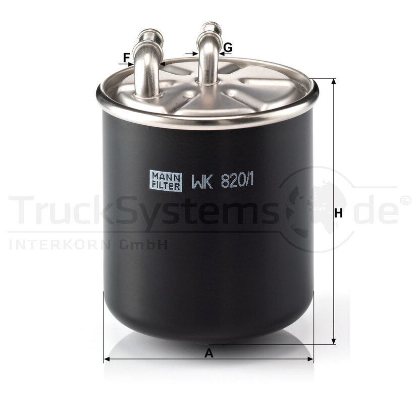 MANN-FILTER Kraftstofffilter WK 820/1 - WK820/1 für 05174056AA