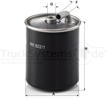MANN-FILTER Kraftstofffilter WK 822/1 - WK822/1 für...
