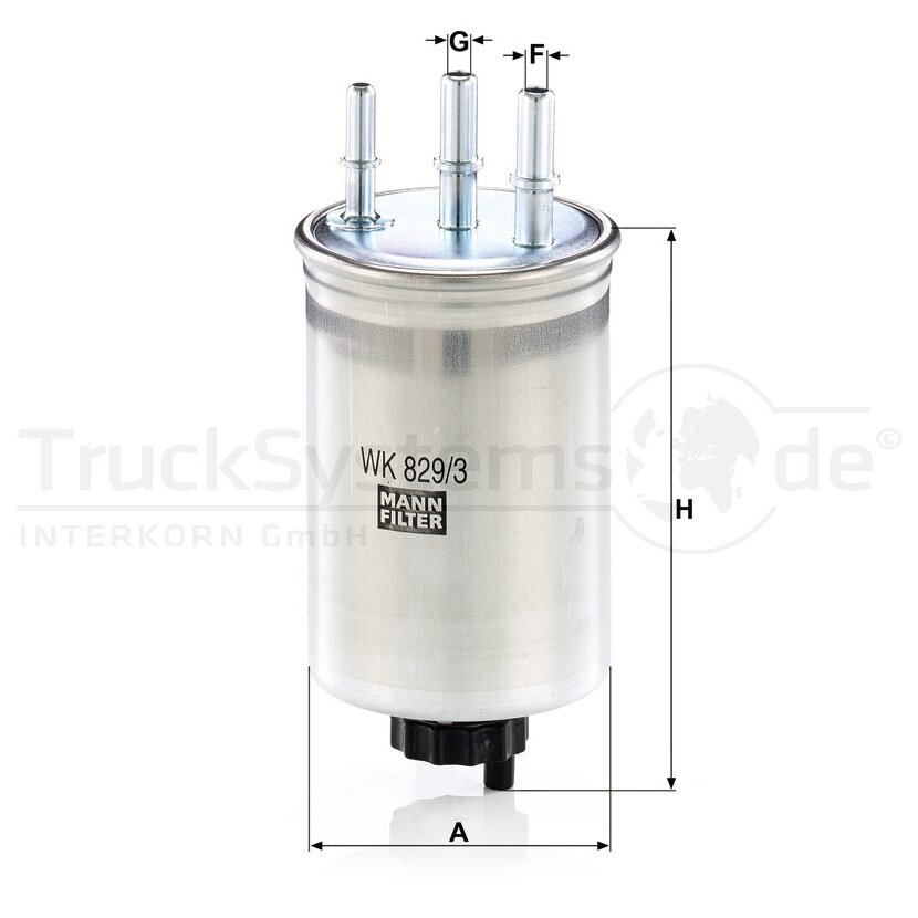 MANN-FILTER Kraftstofffilter WK 829/3 - WK829/3 für 1137 026