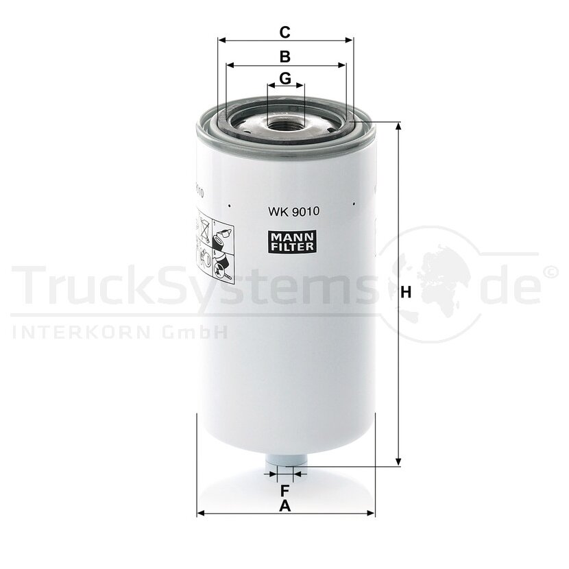 MANN-FILTER Kraftstofffilter WK 9010 - WK9010 für 1521994
